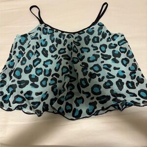 Charlotte Russe Blue Leopard Print Cami